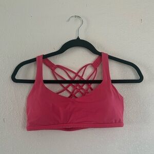 Lululemon free to be bra size 8 color glaze pink